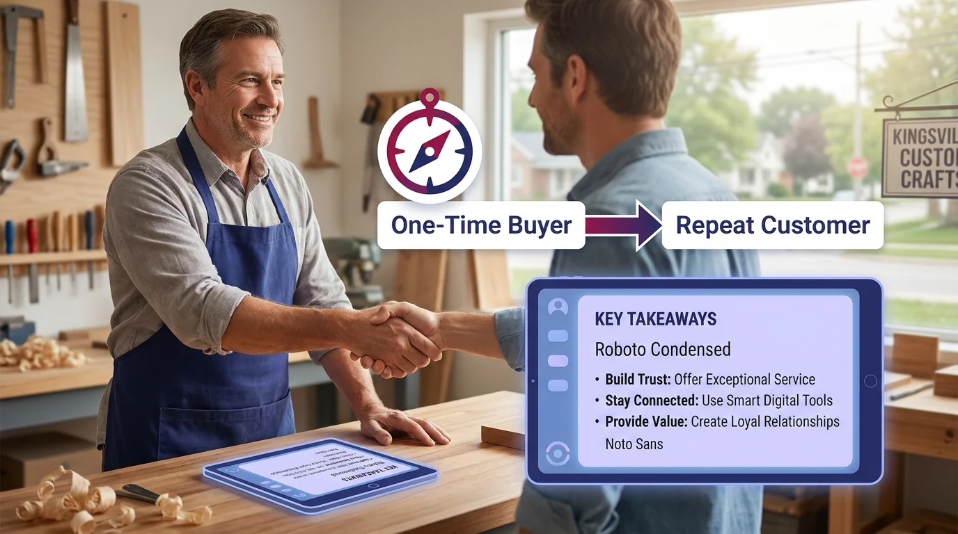 Key takeaways: turning a one-time buyer into a repeat customer, build trust, stay connected, and provide value to create loyal relationships